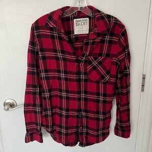 Garage Red and Black Plaid Shirt